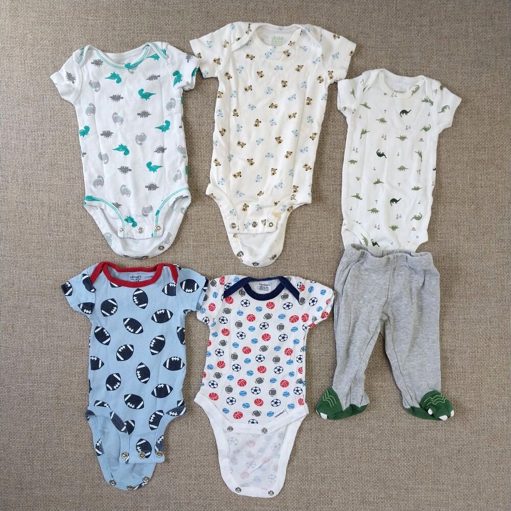 Baby Infant Boy Clothing Bundle Bodysuit Variety Of Colors 11 Pieces Newborn #12